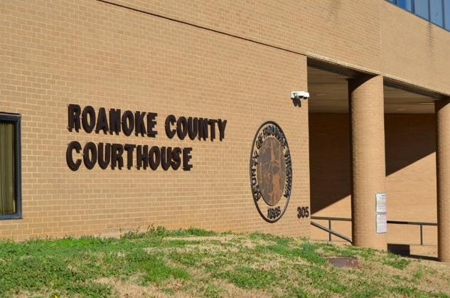 Front of Roanoke County Courthouse in Salem, Virginia